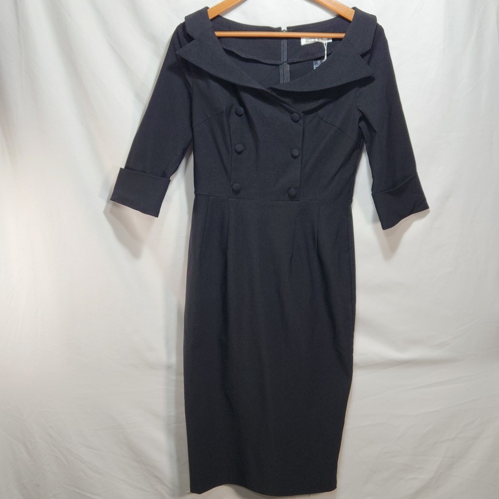 Muxxn Womens Dress Size  Medium Black Jackie O Style